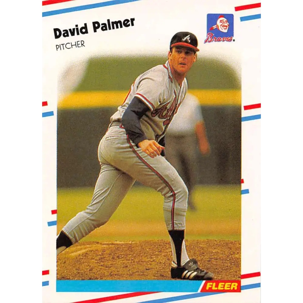 1988 Fleer #546 David Palmer EX Excellent Atlanta Braves Baseball Card  Image 1