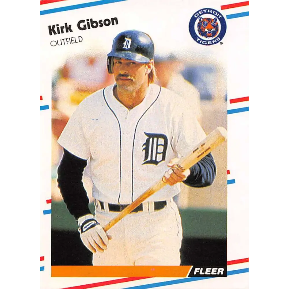 1988 Fleer #55 Kirk Gibson EX Excellent Detroit Tigers Baseball Card  Image 1