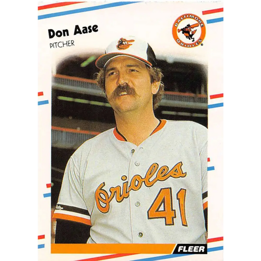 1988 Fleer #553 Don Aase EX Excellent Baltimore Orioles Baseball Card  Image 1