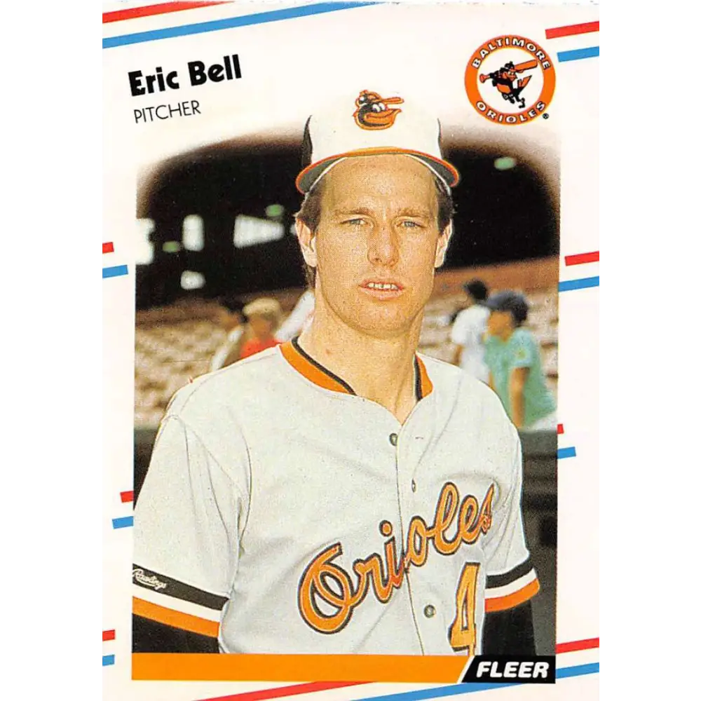1988 Fleer #555 Eric Bell EX Excellent Baltimore Orioles Baseball Card  Image 1