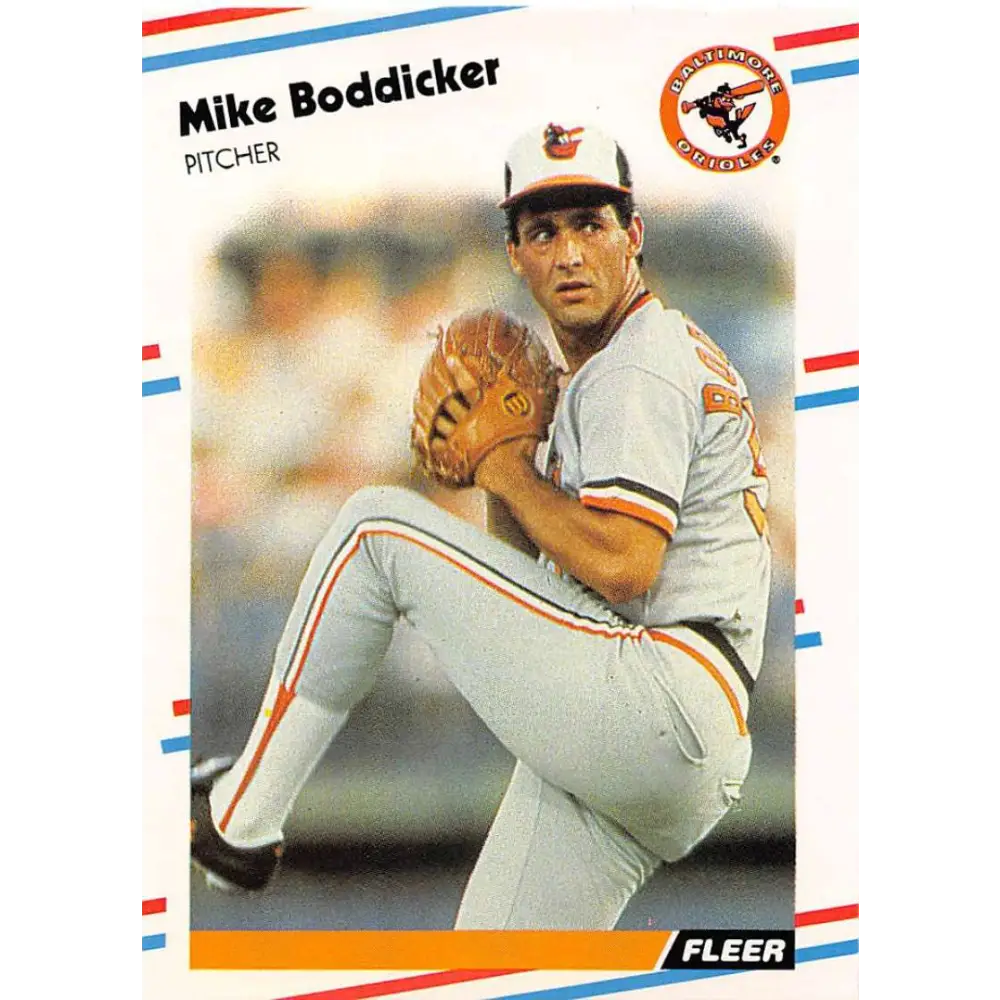 1988 Fleer #556 Mike Boddicker EX Excellent Baltimore Orioles Baseball Card  Image 1