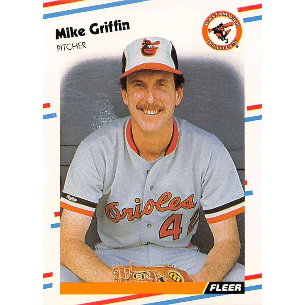1988 Fleer #561 Mike Griffin EX Excellent Baltimore Orioles Baseball Card  Image 1