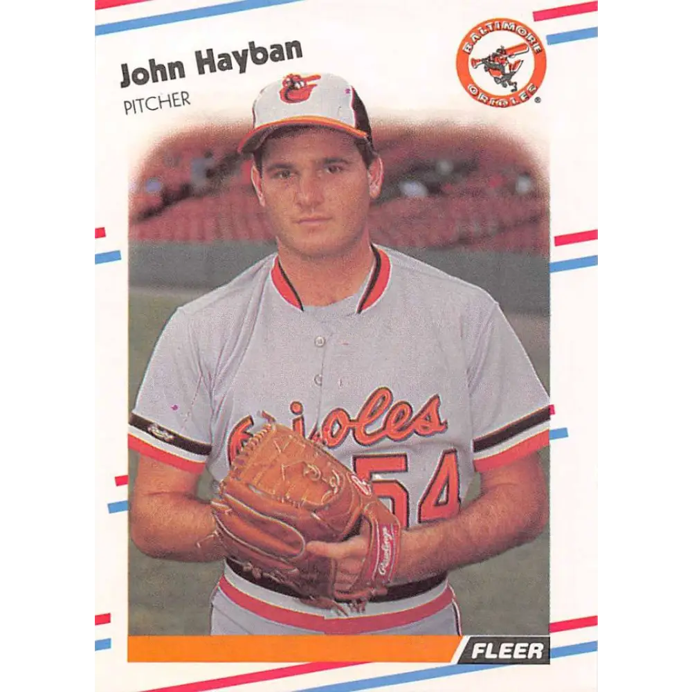 1988 Fleer #562 John Habyan EX Excellent Baltimore Orioles Baseball Card  Image 1