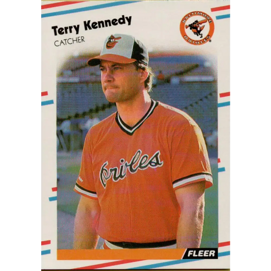 1988 Fleer #563 Terry Kennedy EX Excellent Baltimore Orioles Baseball Card  Image 1