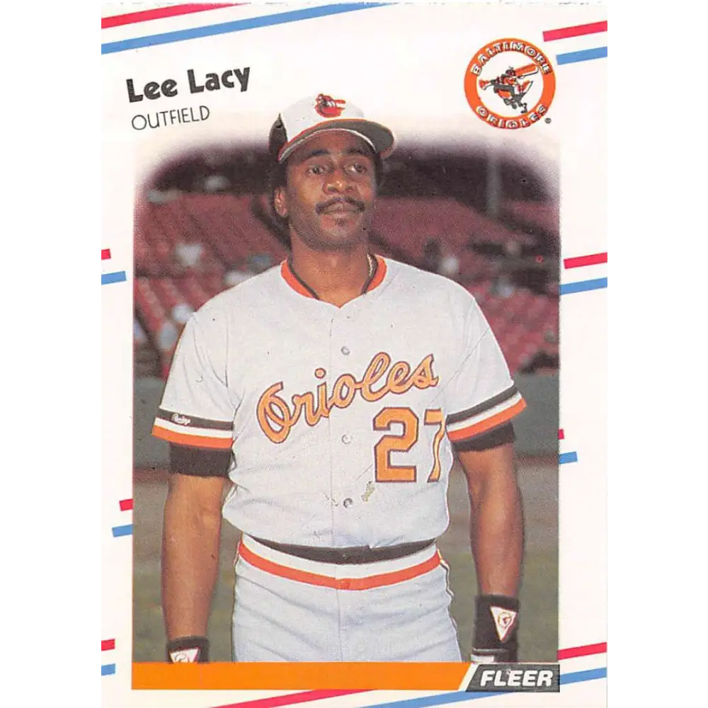 1988 Fleer #565 Lee Lacy EX Excellent Baltimore Orioles Baseball Card  Image 1