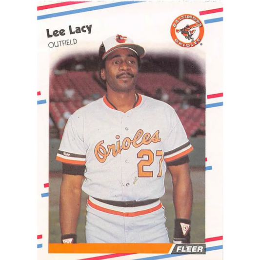1988 Fleer #565 Lee Lacy EX Excellent Baltimore Orioles Baseball Card  Image 1