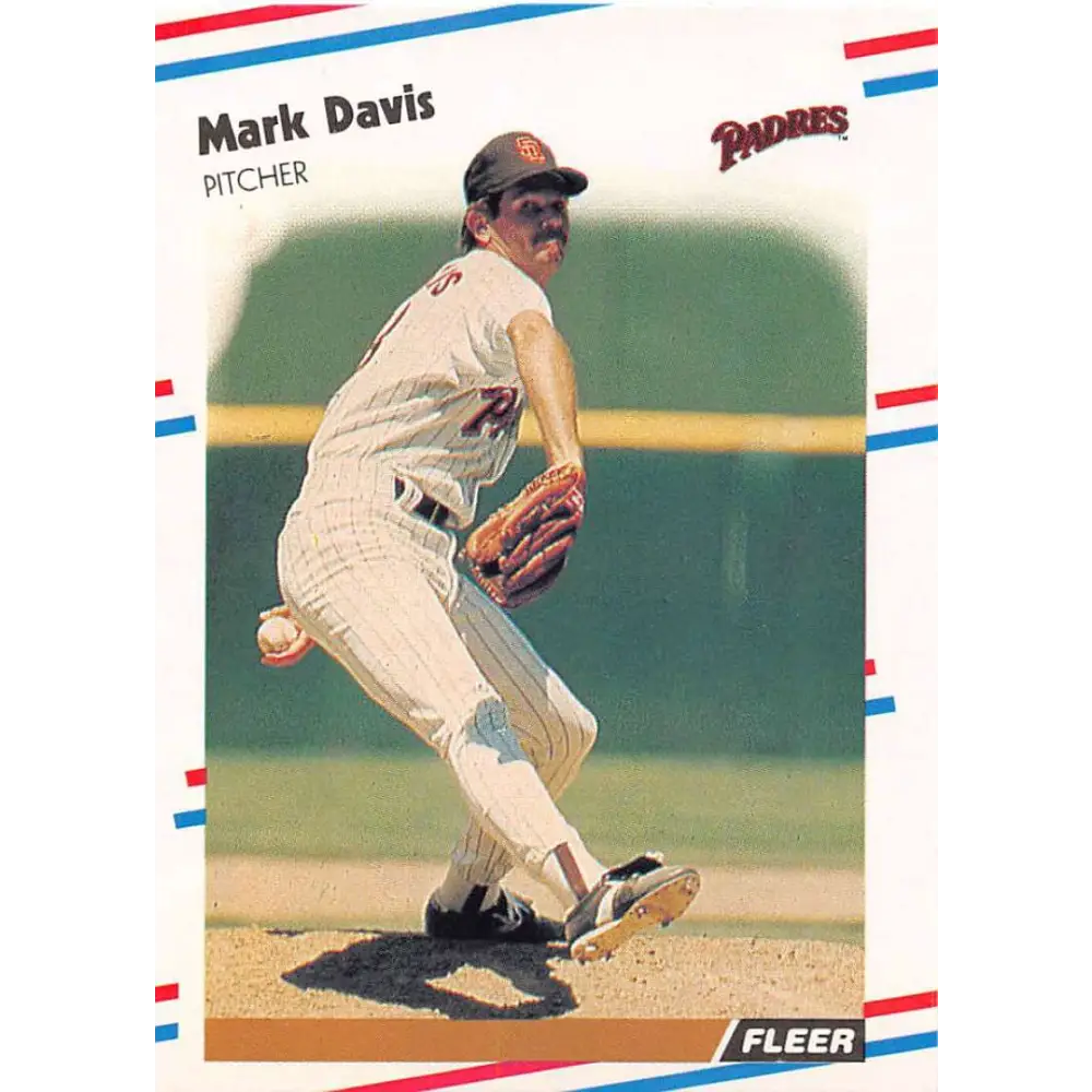 1988 Fleer #581 Mark Davis EX Excellent San Diego Padres Baseball Card  Image 1