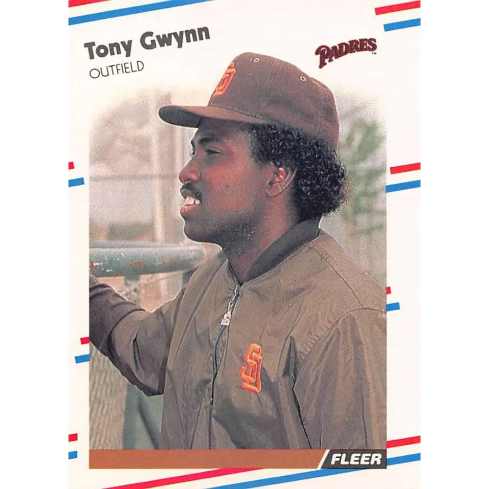 1988 Fleer #585 Tony Gwynn EX Excellent San Diego Padres Baseball Card  Image 1