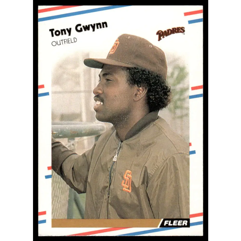 1988 Fleer #585 Tony Gwynn NM/MT San Diego Padres Baseball Card Image 1