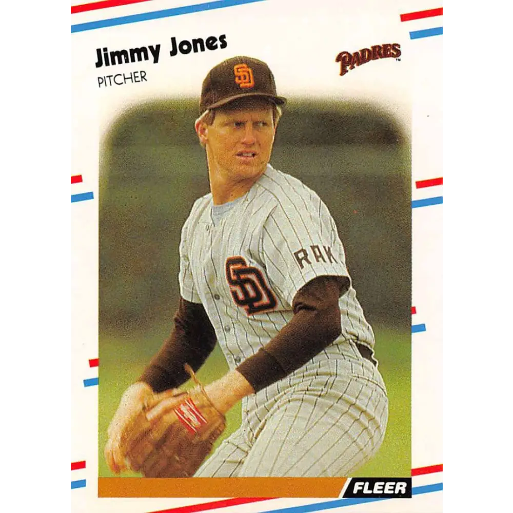 1988 Fleer #588 Jimmy Jones EX Excellent San Diego Padres Baseball Card  Image 1