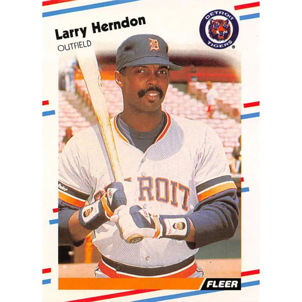 1988 Fleer #59 Larry Herndon EX Excellent Detroit Tigers Baseball Card  Image 1