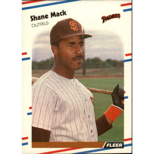 1988 Fleer #590 Shane Mack EX Excellent San Diego Padres Baseball Card  Image 1
