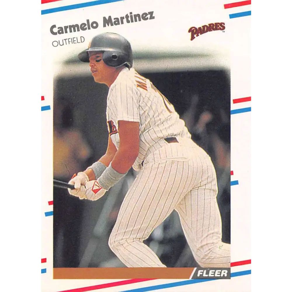 1988 Fleer #591 Carmelo Martinez EX Excellent San Diego Padres Baseball Card  Image 1