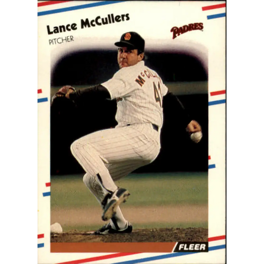 1988 Fleer #592 Lance McCullers EX Excellent San Diego Padres Baseball Card  Image 1