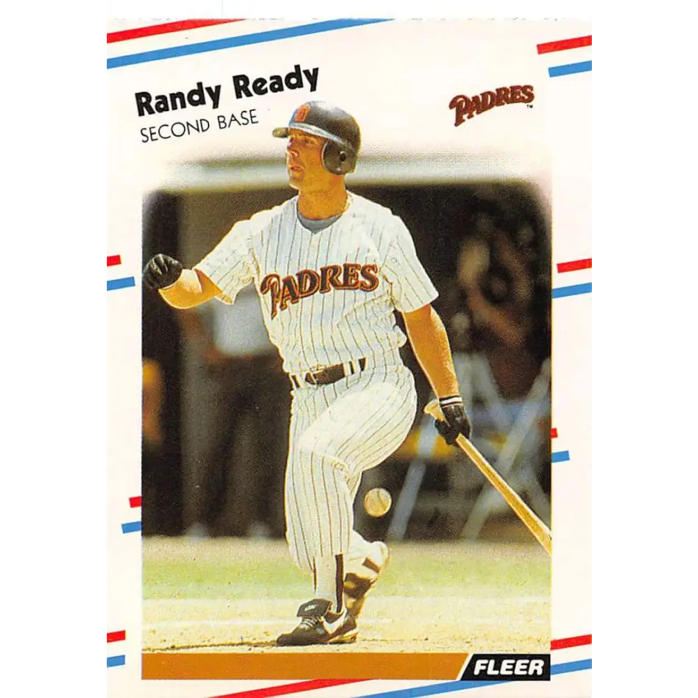1988 Fleer #594 Randy Ready EX Excellent San Diego Padres Baseball Card  Image 1