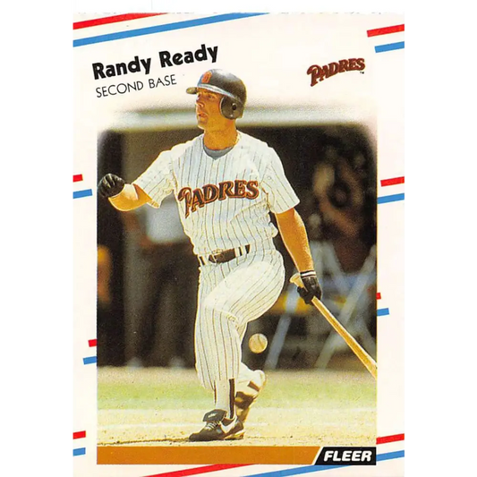 1988 Fleer #594 Randy Ready EX Excellent San Diego Padres Baseball Card  Image 1