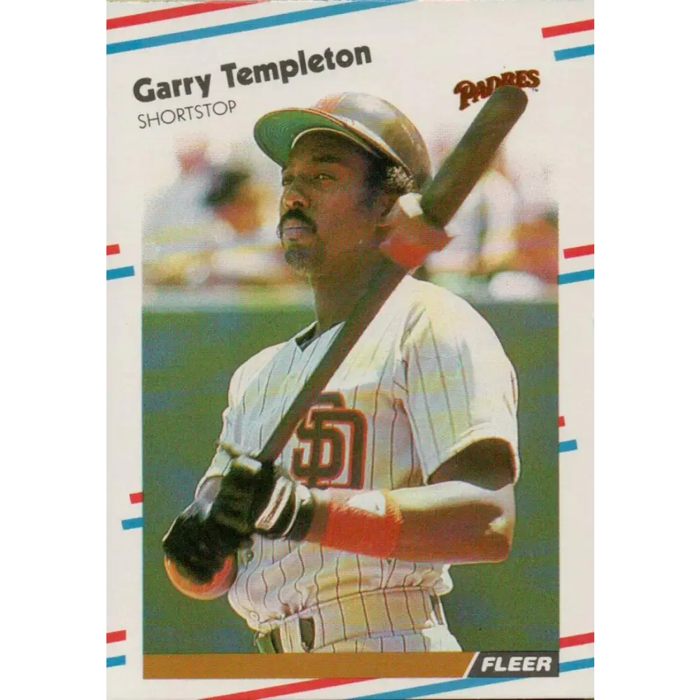 1988 Fleer #598 Garry Templeton EX Excellent San Diego Padres Baseball Card  Image 1
