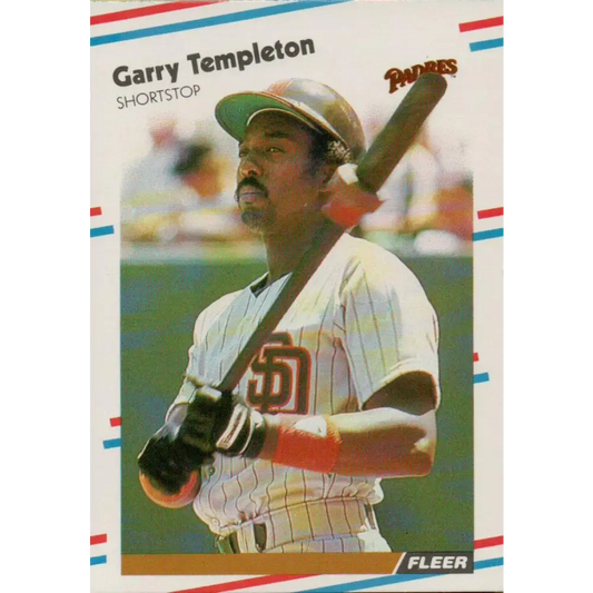1988 Fleer #598 Garry Templeton EX Excellent San Diego Padres Baseball Card  Image 1