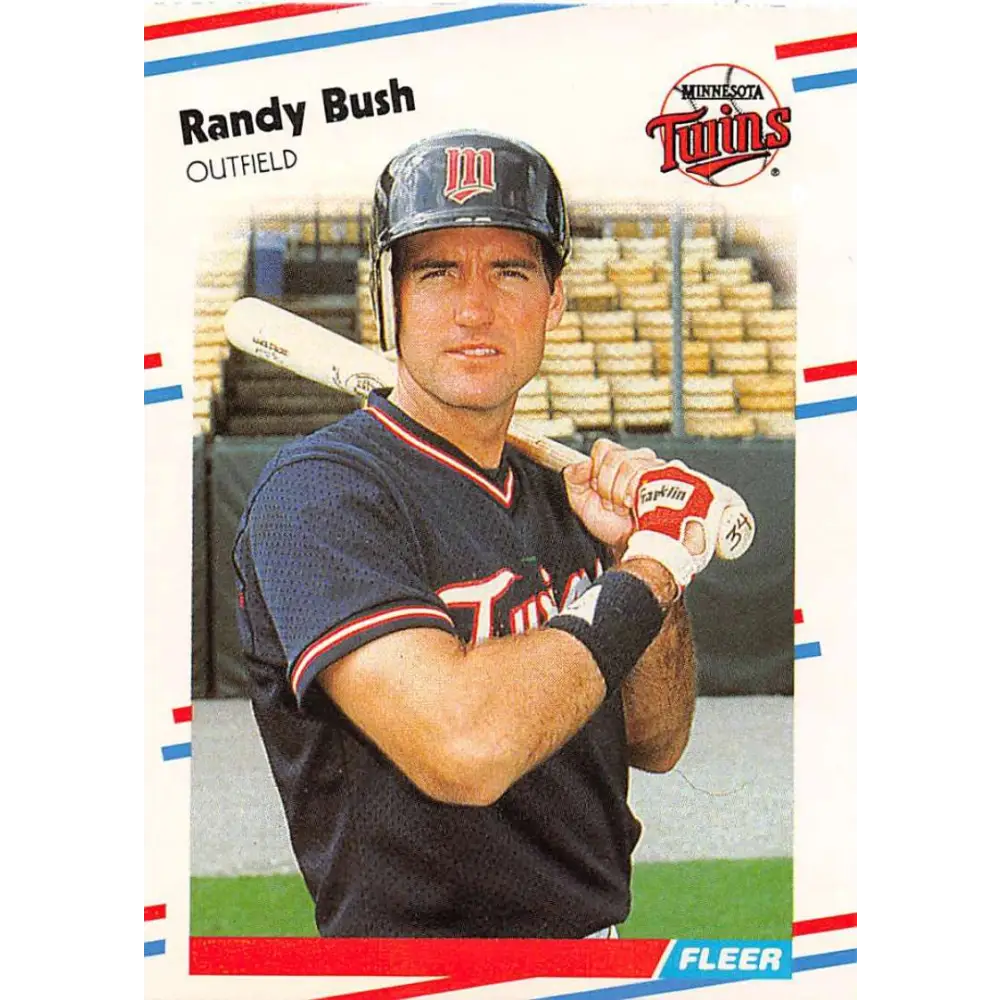 1988 Fleer #6 Randy Bush EX Excellent Minnesota Twins Baseball Card  Image 1