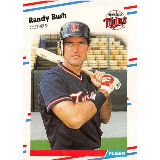 1988 Fleer #6 Randy Bush EX Excellent Minnesota Twins Baseball Card  Image 1