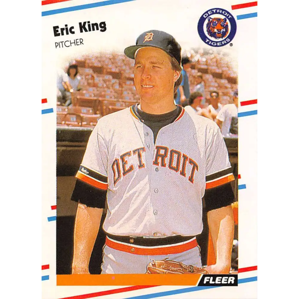 1988 Fleer #60 Eric King EX Excellent Detroit Tigers Baseball Card  Image 1