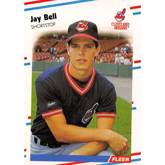 1988 Fleer #602 Jay Bell EX Excellent RC Rookie Cleveland Indians Baseball Card  Image 1