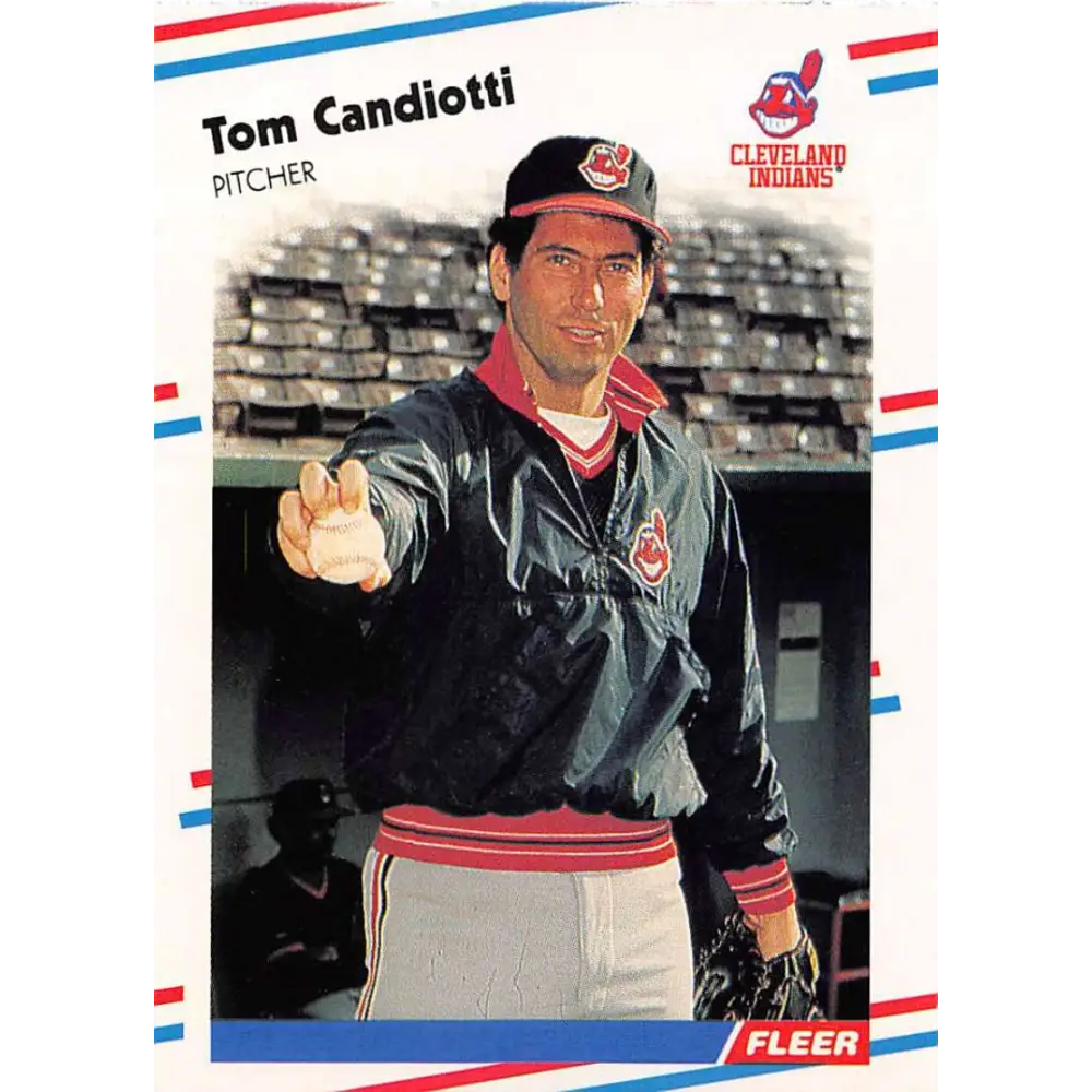 1988 Fleer #604 Tom Candiotti EX Excellent Cleveland Indians Baseball Card  Image 1
