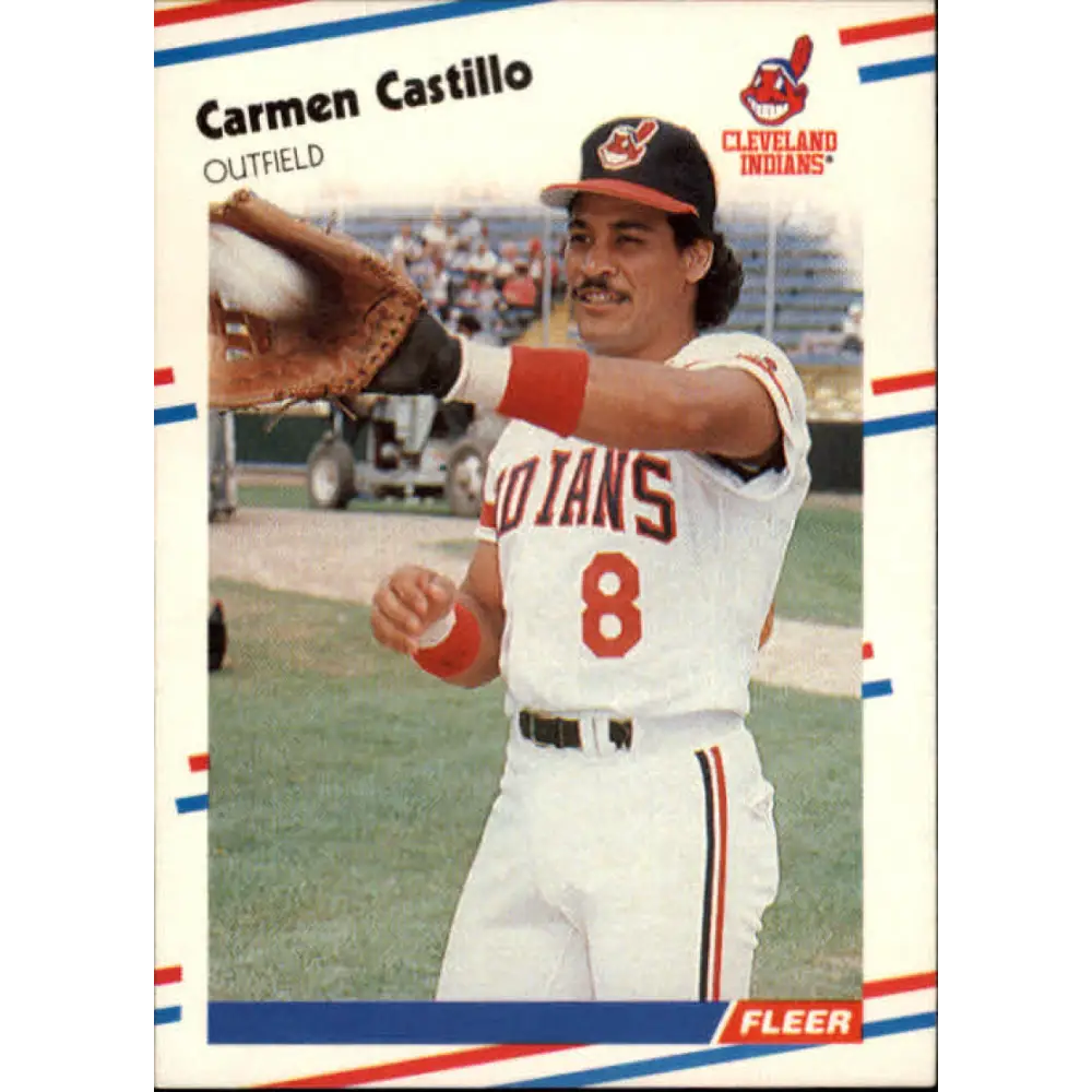 1988 Fleer #606 Carmen Castillo EX Excellent Cleveland Indians Baseball Card  Image 1
