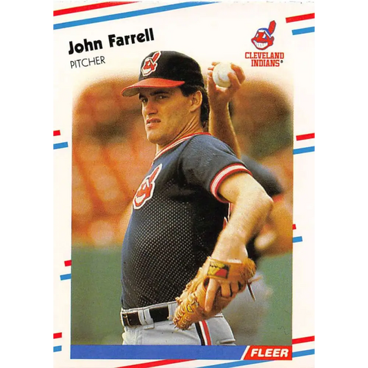 1988 Fleer #608 John Farrell EX Excellent RC Rookie Cleveland Indians Baseball Card  Image 1