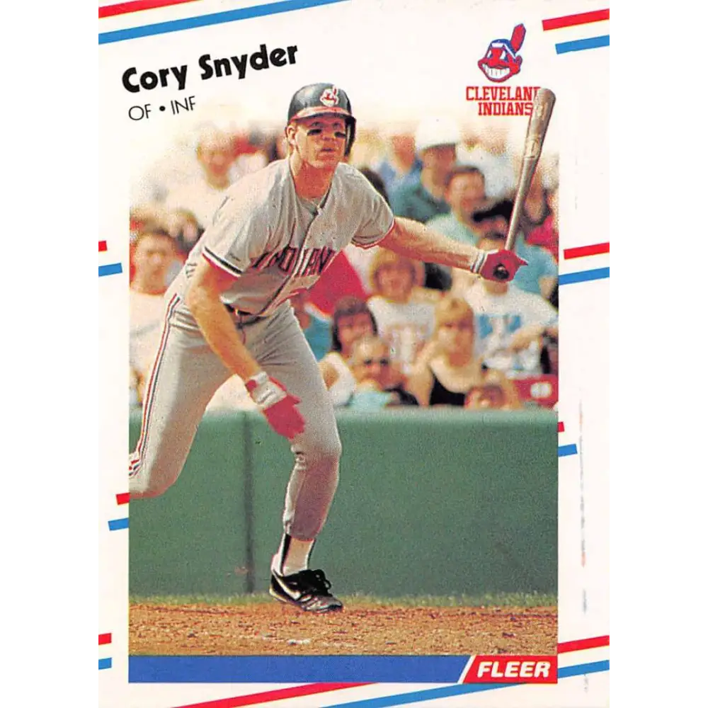 1988 Fleer #615 Cory Snyder EX Excellent Cleveland Indians Baseball Card  Image 1