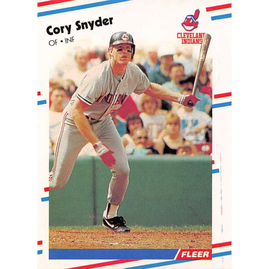 1988 Fleer #615 Cory Snyder EX Excellent Cleveland Indians Baseball Card  Image 1