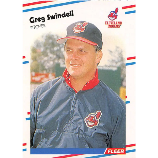 1988 Fleer #617 Greg Swindell EX Excellent Cleveland Indians Baseball Card  Image 1