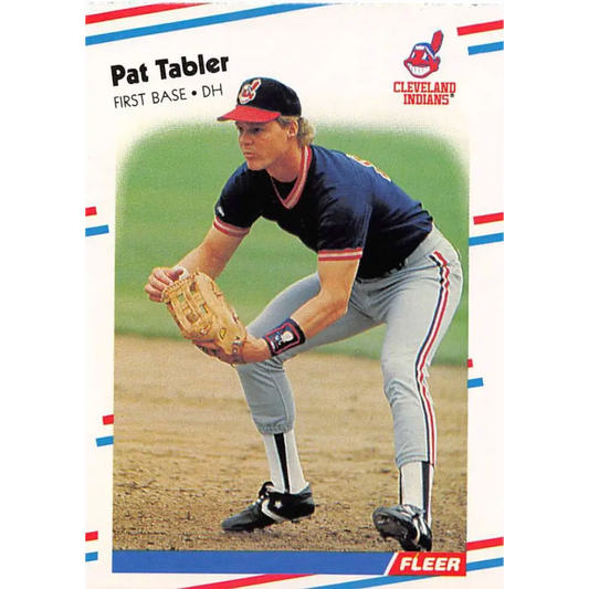 1988 Fleer #618 Pat Tabler EX Excellent Cleveland Indians Baseball Card  Image 1