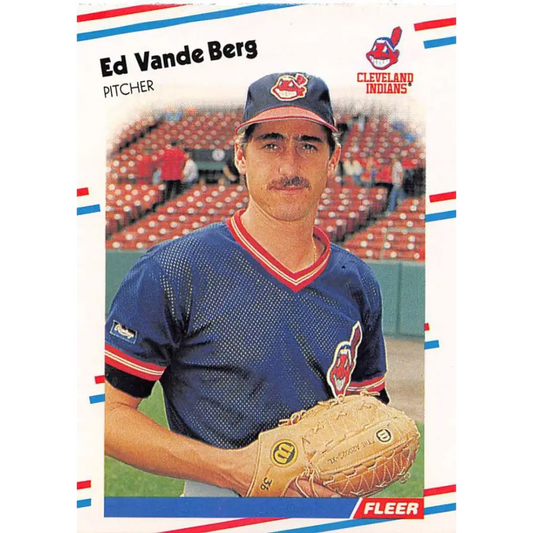 1988 Fleer #619 Ed Vande Berg EX Excellent Cleveland Indians Baseball Card  Image 1
