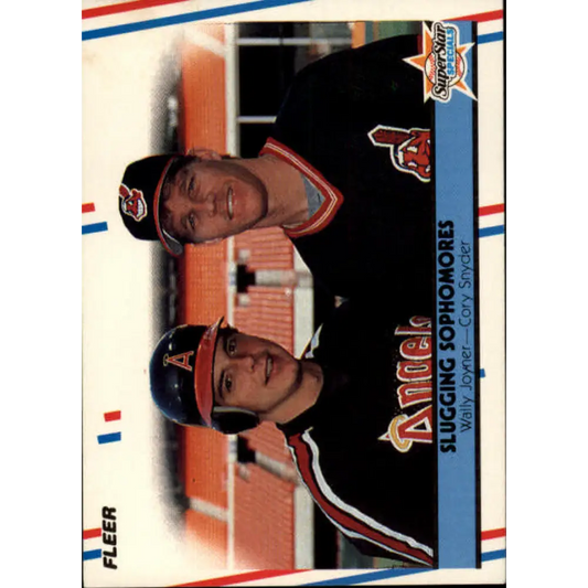 1988 Fleer #622 Wally Joyner/Cory Snyder EX Excellent California Angels/Cleveland Indians Baseball Card  Image 1