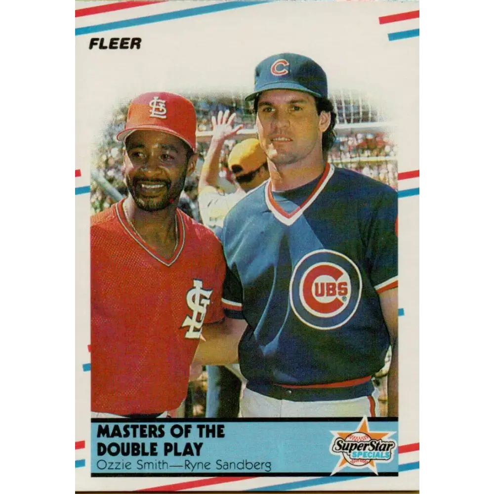 1988 Fleer #628 Ozzie Smith/Ryne Sandberg EX Excellent St. Louis Cardinals/Chicago Cubs Baseball Card  Image 1