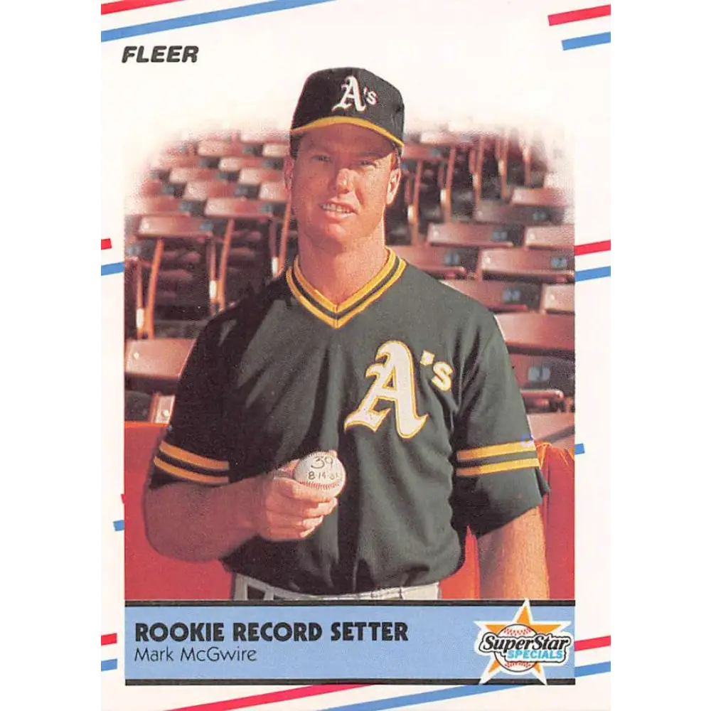 1988 Fleer #629 Mark McGwire EX Excellent Oakland Athletics Baseball Card  Image 1