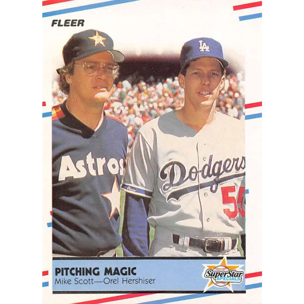 1988 Fleer #632 Mike Scott/Orel Hershiser EX Excellent Houston Astros/Los Angeles Dodgers Baseball Card  Image 1