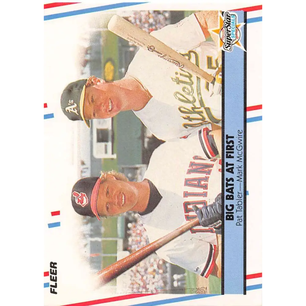 1988 Fleer #633 Pat Tabler/Mark McGwire EX Excellent Cleveland Indians/Oakland Athletics Baseball Card  Image 1
