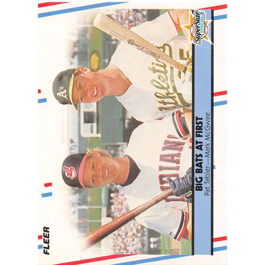 1988 Fleer #633 Pat Tabler/Mark McGwire EX Excellent Cleveland Indians/Oakland Athletics Baseball Card  Image 1