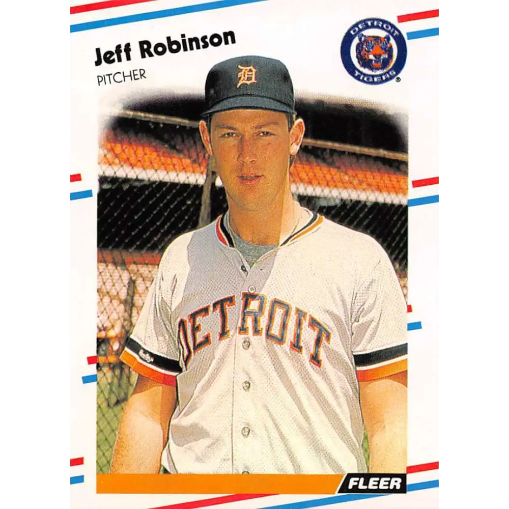 1988 Fleer #68b Jeff Robinson EX Excellent Detroit Tigers Baseball Card  Image 1