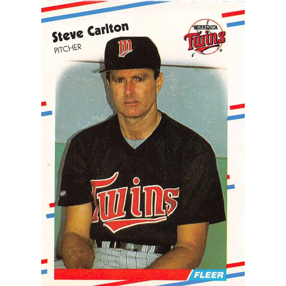 1988 Fleer #7 Steve Carlton EX Excellent Minnesota Twins Baseball Card  Image 1
