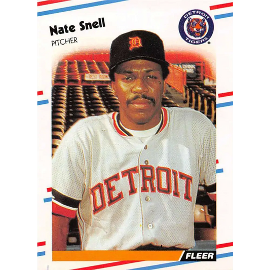 1988 Fleer #70 Nate Snell EX Excellent Detroit Tigers Baseball Card  Image 1