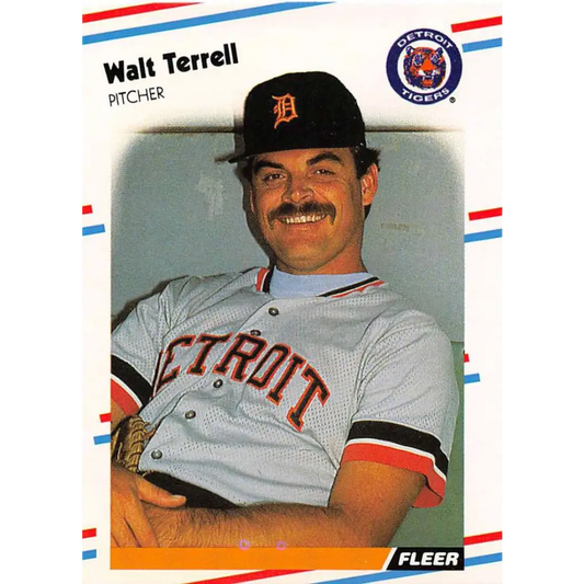 1988 Fleer #72 Walt Terrell EX Excellent Detroit Tigers Baseball Card  Image 1