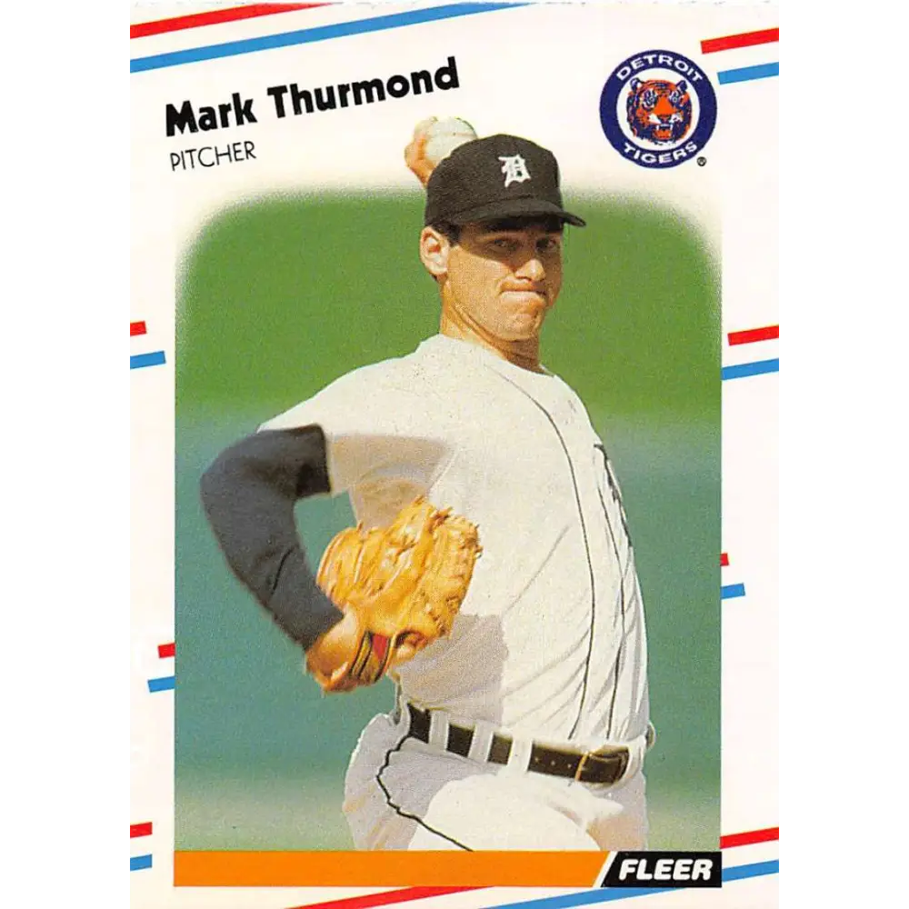 1988 Fleer #73 Mark Thurmond EX Excellent Detroit Tigers Baseball Card  Image 1