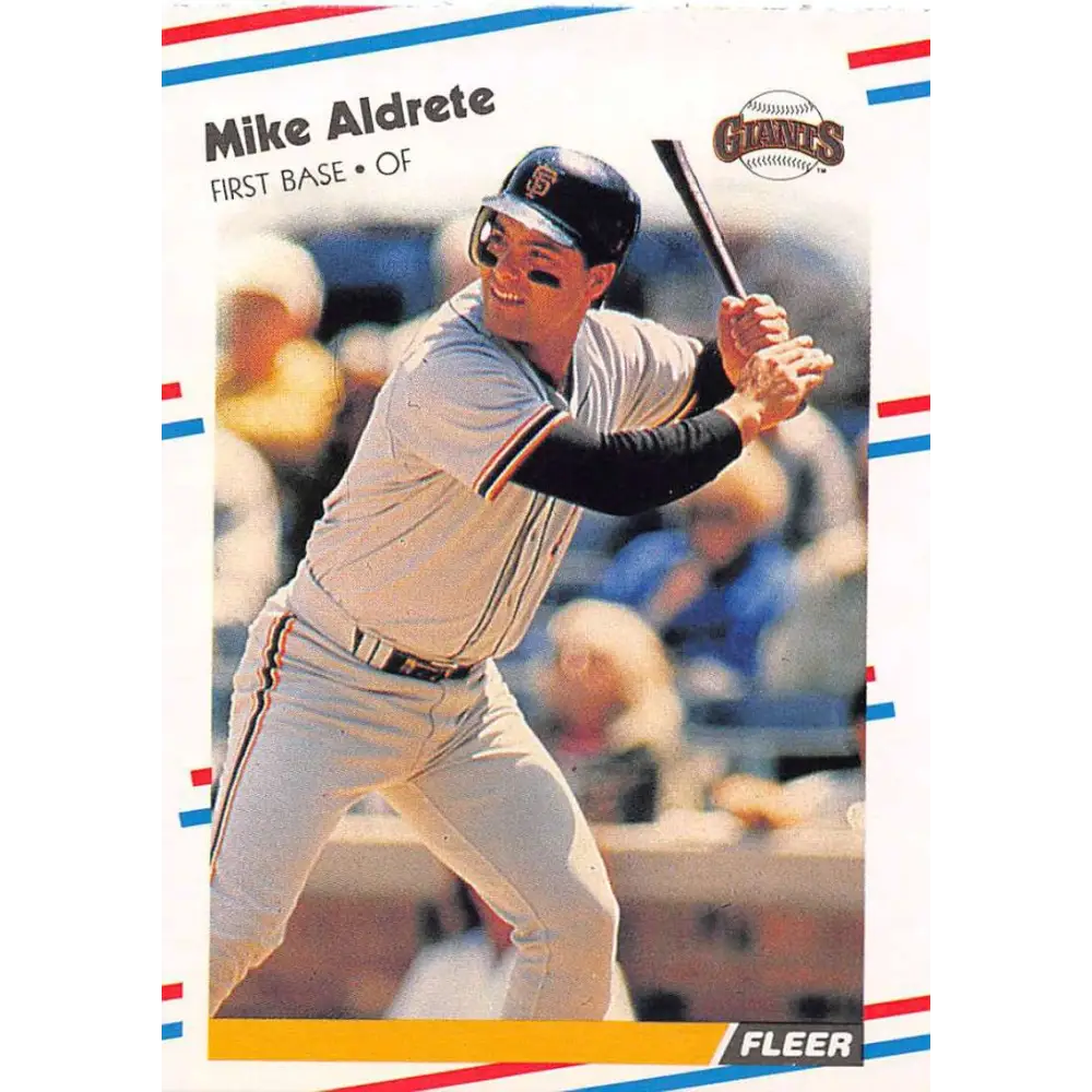 1988 Fleer #76 Mike Aldrete EX Excellent San Francisco Giants Baseball Card  Image 1