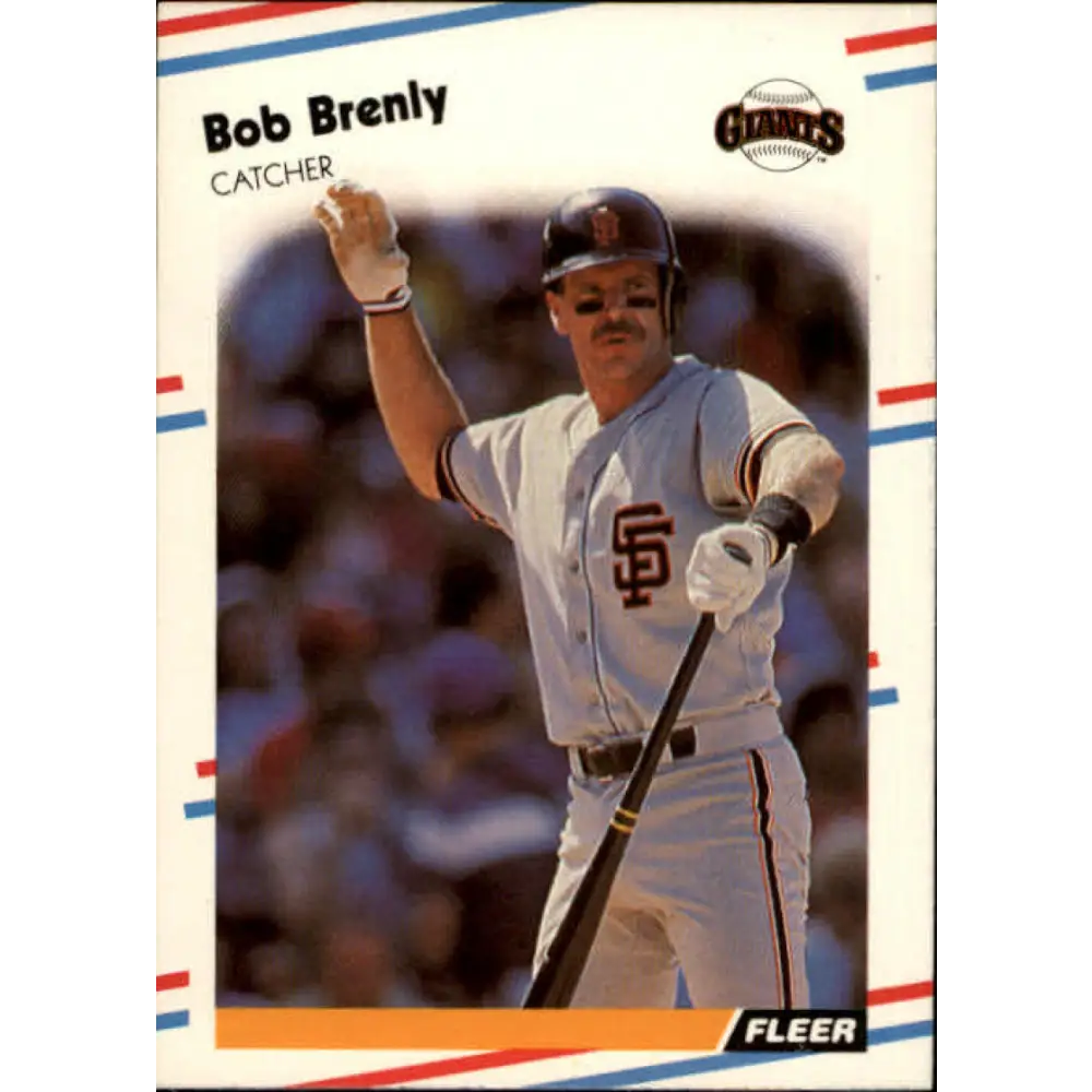 1988 Fleer #77 Bob Brenly EX Excellent San Francisco Giants Baseball Card  Image 1
