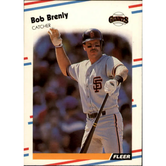 1988 Fleer #77 Bob Brenly EX Excellent San Francisco Giants Baseball Card  Image 1