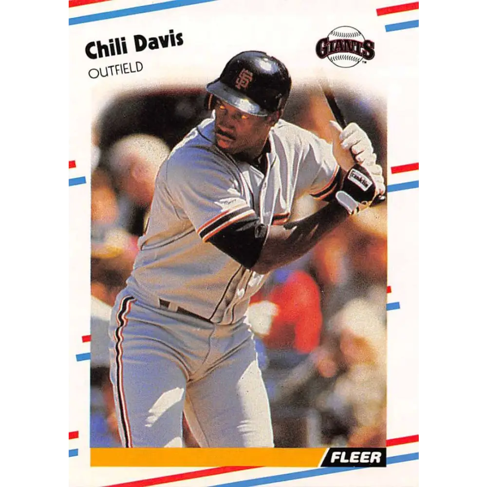 1988 Fleer #79 Chili Davis EX Excellent San Francisco Giants Baseball Card  Image 1