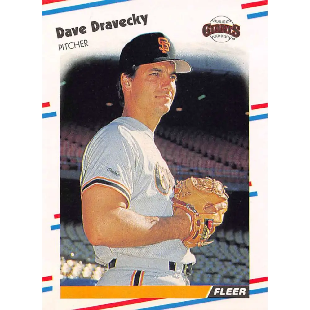 1988 Fleer #81 Dave Dravecky EX Excellent San Francisco Giants Baseball Card  Image 1